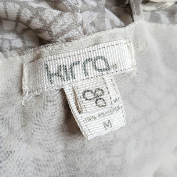 Kirra Bohemian Style Spaghetti Straps Top, size M, White/Gray Sparkly - Picture 10 of 16